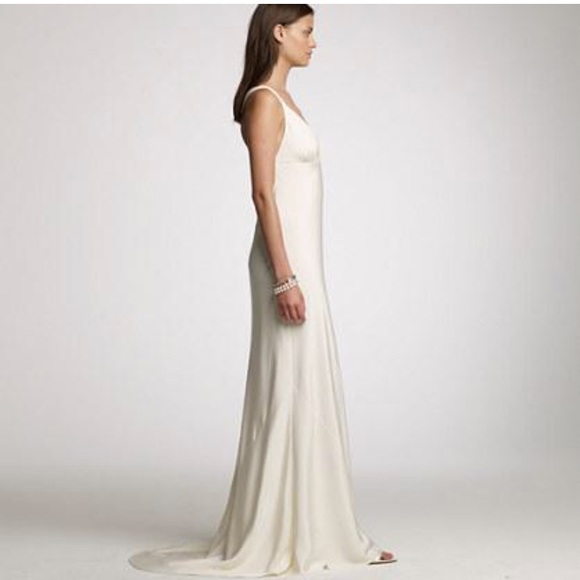 *BLACK* J.Crew Silk Tricotine Avery Gown - Picture 2 of 8